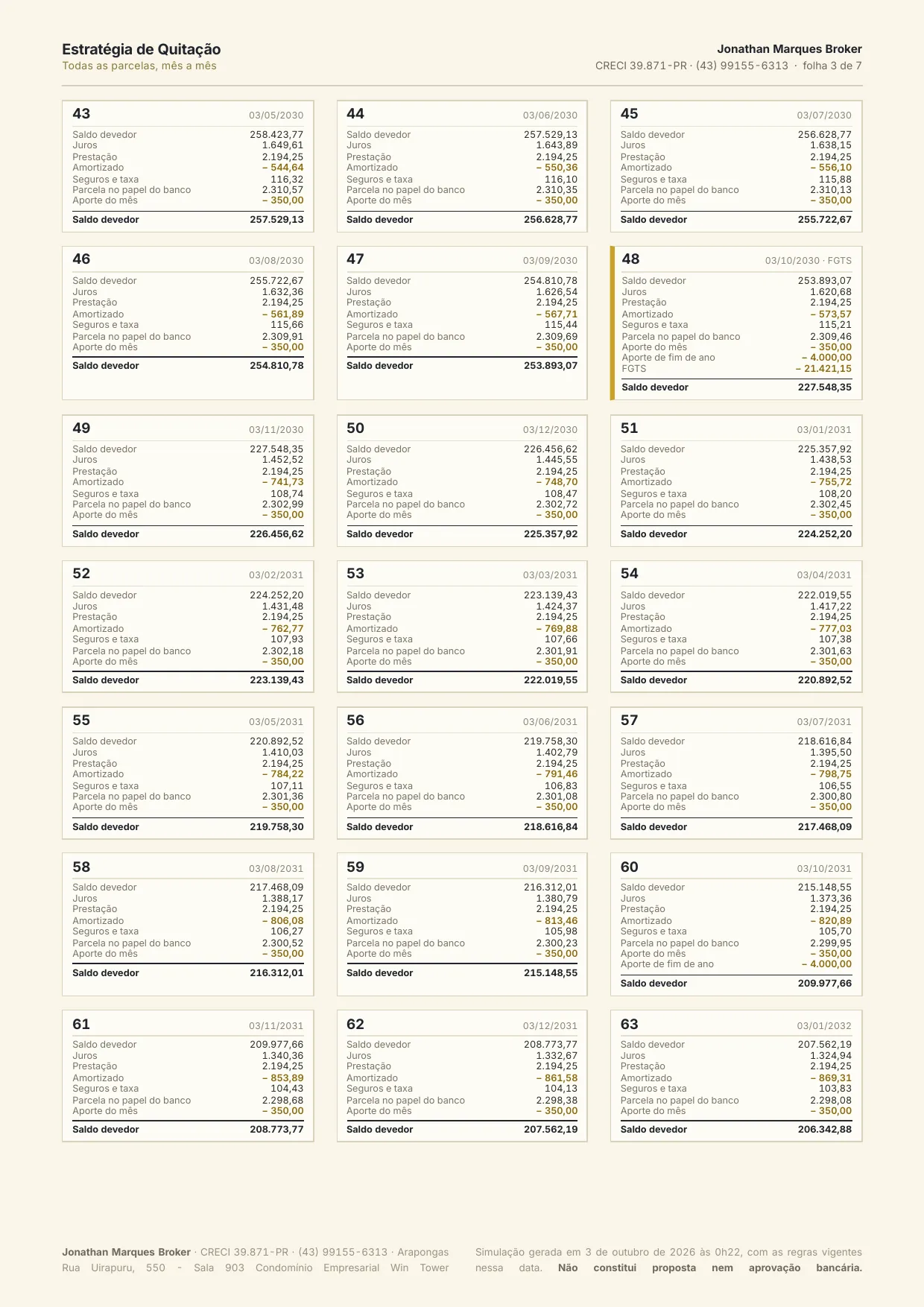 Relatório de exemplo, folha 3 de 7