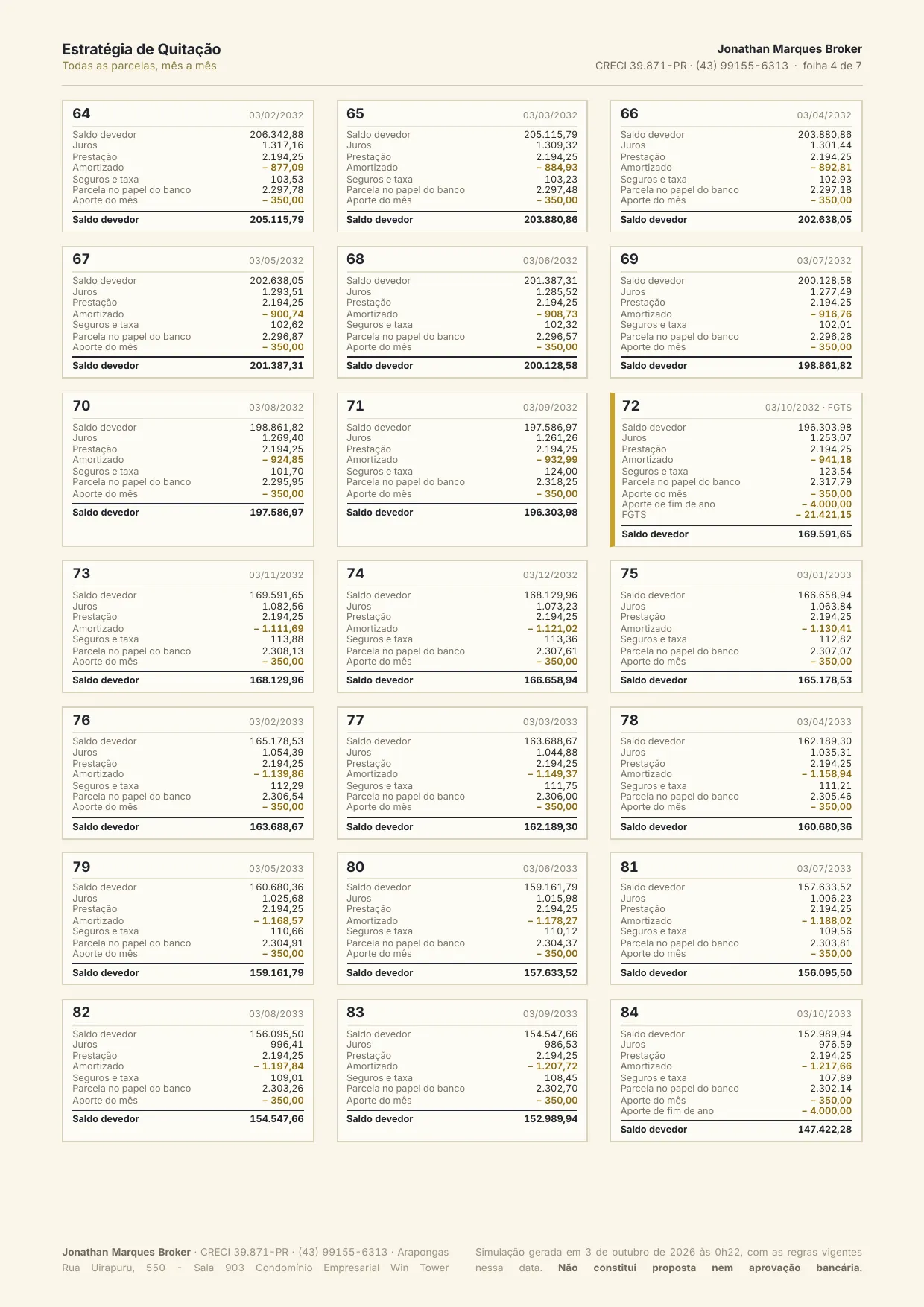 Relatório de exemplo, folha 4 de 7