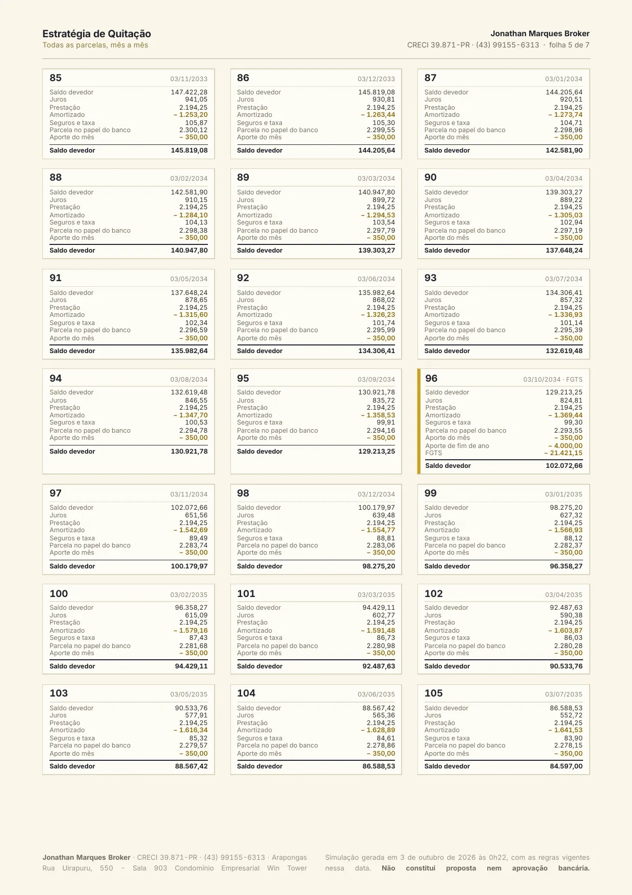 Relatório de exemplo, folha 5 de 7